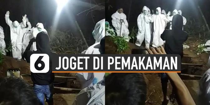 VIDEO: Viral Petugas Pemakaman Joget di Atas Liang Kubur