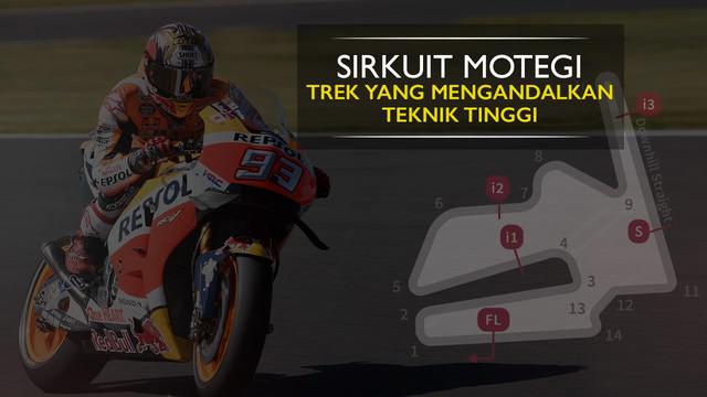Berita video motion grafis tentang sirkuit Motegi, Jepang, trek yang mengandalkan teknik tinggi para pebalap MotoGP.