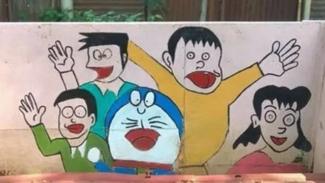 6 Lukisan Pokemon dan Doraemon di Dinding Ini Nyeleneh, Kocak