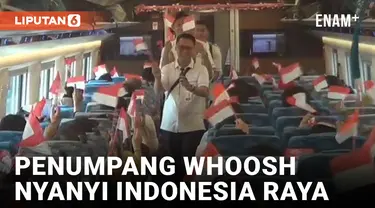 Peringati HUT ke-79 RI, Penumpang Kereta Cepat WHOOSH Diajak Nyanyikan Indonesia Raya