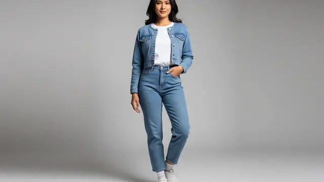 Outer Crop Denim Kasual