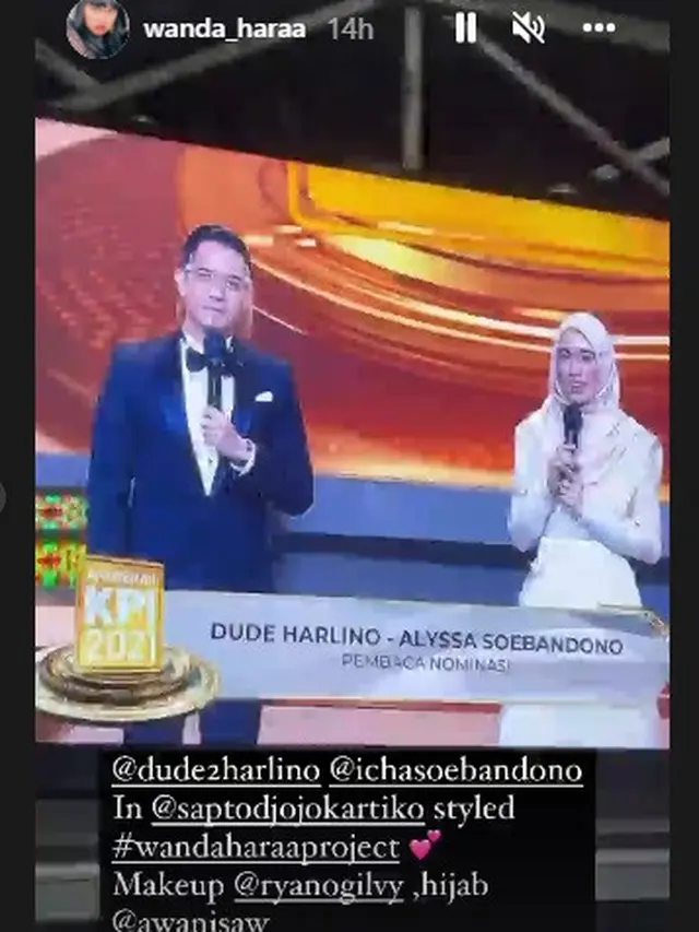 Dude Harlino - Alyssa Soebandono di Anugerah KPI 2021