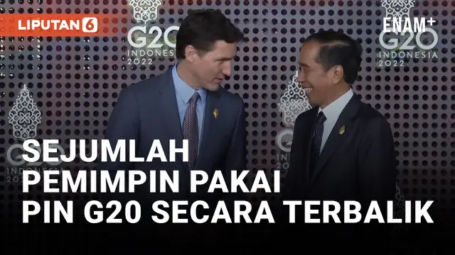 Pin G20 Dipakai Secara Terbalik oleh Sejumlah Pemimpin Negara