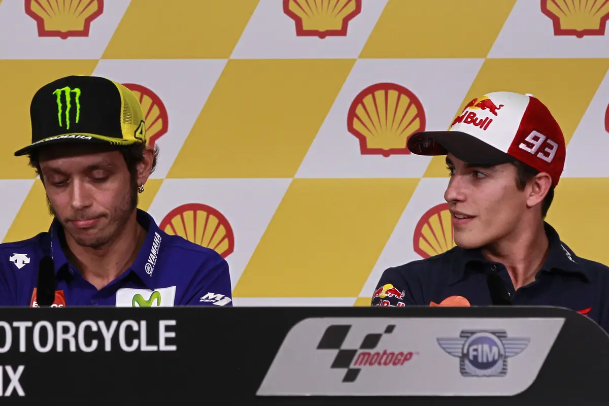Valentino Rossi dan Marc Marquez