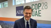 Direktur Jenderal Asia Tenggara Asian Development Bank (ADB) Winfried Wicklein memuji pencapaian Otorita Ibu Kota Nusantara yang kini sukses meluncurkan dokumen RLDC (Liputan6.com/Teddy Tri Setio Berty).