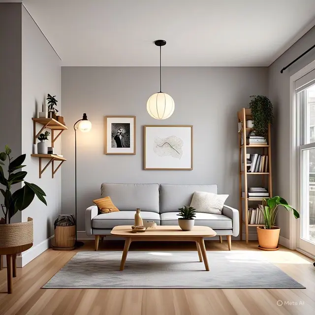 Inspirasi Warna Buat Ruangan Kecil, Warna Abu-abu Muda. Foto: Meta AI