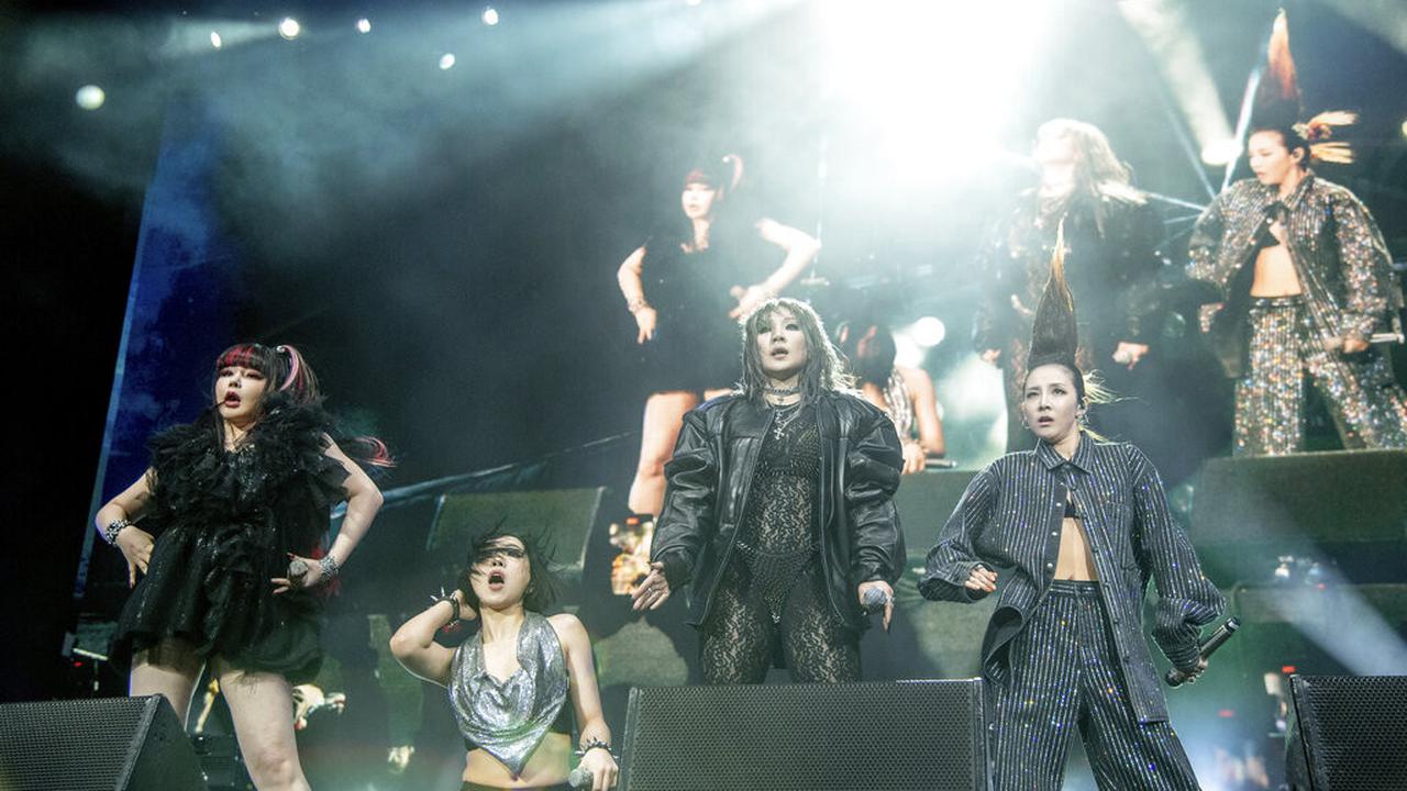 2NE1 reuni di Coachella 2022.  (Amy Harris/Invision/AP)