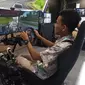 Simulator bus dan truk di GIICOMVEC 2020 (Amal/Liputan6.com)
