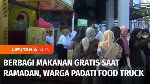 VIDEO: Berbagi Makanan Gratis saat Ramadan, Warga Padati Food Truck di Salatiga