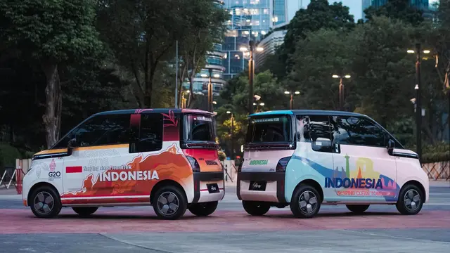 Bernuansa Indonesia, 300 Unit Wuling Air Ev Pakai Livery Khusus Pada KTT G20 di Bali