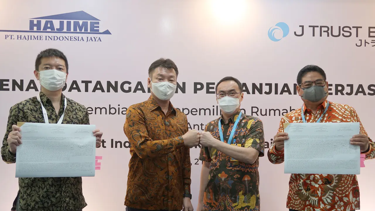 Kerja sama pembiayaan KPR JTrust Bank dengan pengembang PT Hajime Indonesia Jaya.