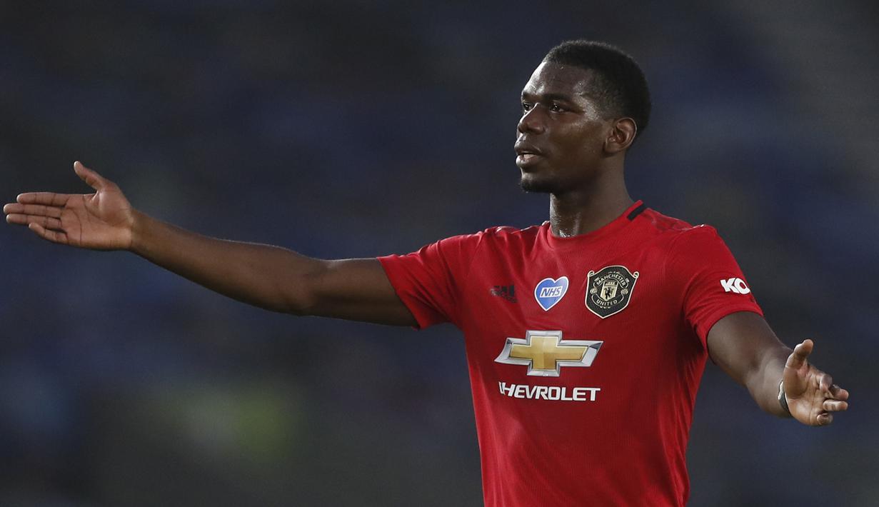 1. Paul Pogba (105 juta euro) - Pogba menjadi pembelian termahal dalam sejarah bursa transfer Manchester United. Pemain asal Prancis ini didatangkan Manchester United dari Juventus dengan mahar mencapai 105 juta euro. (AFP/Alastair Grant/pool)