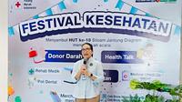 Dokter Hoyi Siantoresmi MARS, Direktur Siloam Hospitals Jantung Diagram memberikan sambutan pada Festival Kesehatan. (Foto: Siloam Hospitals)