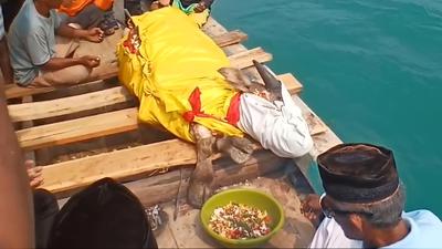 Di Tengah Pencarian Jurnalis Hilang, Warga Melarung Kerbau di Selat Sunda