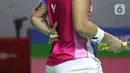 Pebulu tangkis ganda putri Indonesia, Apriyani Rahayu/Siti Fadia Silva Ramadhanti saat bertanding melawan Lee So Hee/Shin Seung Chan (Korea) pada Perempat Final Indonesia Masters 2022 di Istora Senayan, Jakarta, Jumat (10/6/2022). Apriyani/Siti Fadia unggul dan melaju ke babak berikutnya. (Liputan6.com/Helmi Fithriansyah)
