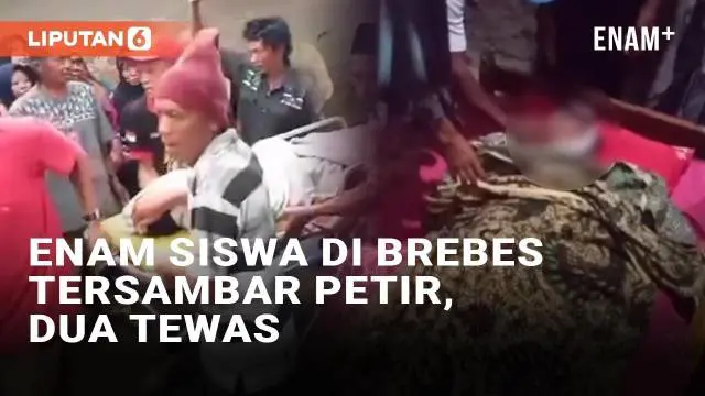 VIDEO: Enam Siswa SMP di Brebes Tersambar Petir di Gerbang Sekolah, Dua Tewas