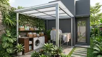 7 Inspirasi Pergola untuk Area Cuci dan Jemur yang Fungsional dan Estetis
