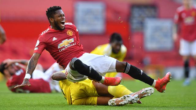 FOTO: Imbang 1-1 Kontra Fulham, Manchester United Kunci Posisi Kedua Klasemen Liga Inggris 2020/2021 - Fred