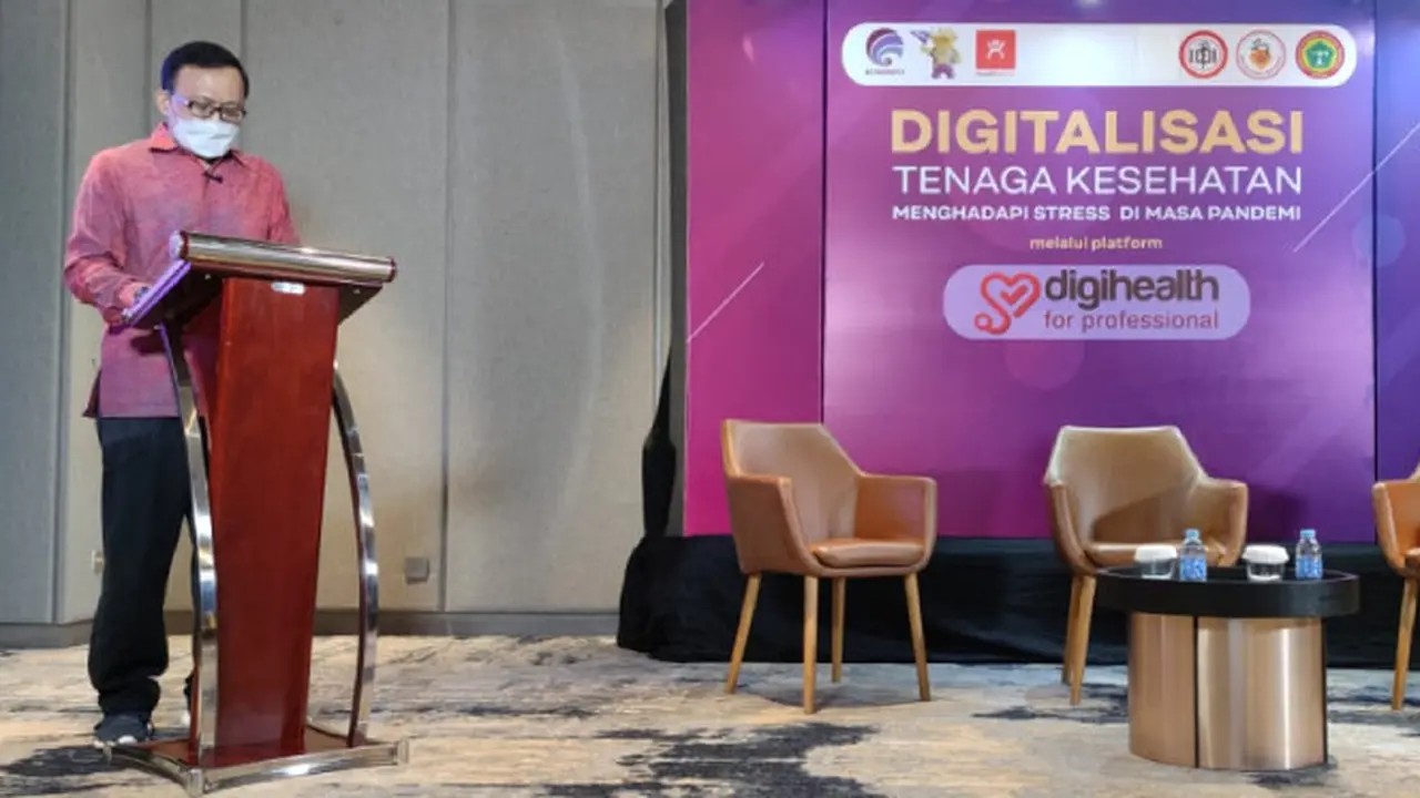 Dir. Ekonomi Digital Kemkominfo, I Nyoman Adhiarna, saat memperkenalkan platform Digihealth.id.