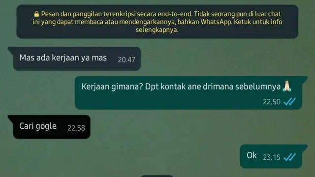 7 Chat Tanya Lowongan Kerja Ini Bikin Elus Dada