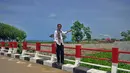 Presiden Joko Widodo saat berada di perbatasan Indonesia - Timor Leste, NTT, Sabtu (20/12/2014). (Rumgapres/Agus Suparto)