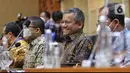 Wakil Menteri Keuangan (Wamenkeu) Suahasil Nazara mengikuti rapat kerja dengan Badan Legislasi DPR RI di kompleks Parlemen, Jakarta, Kamis (18/8/2022). Raker tersebut dalam rangka harmonisasi Rancangan Undang-Undang (RUU) tentang pengembangan dan penguatan sektor keuangan. (Liputan6.com/Angga Yuniar)