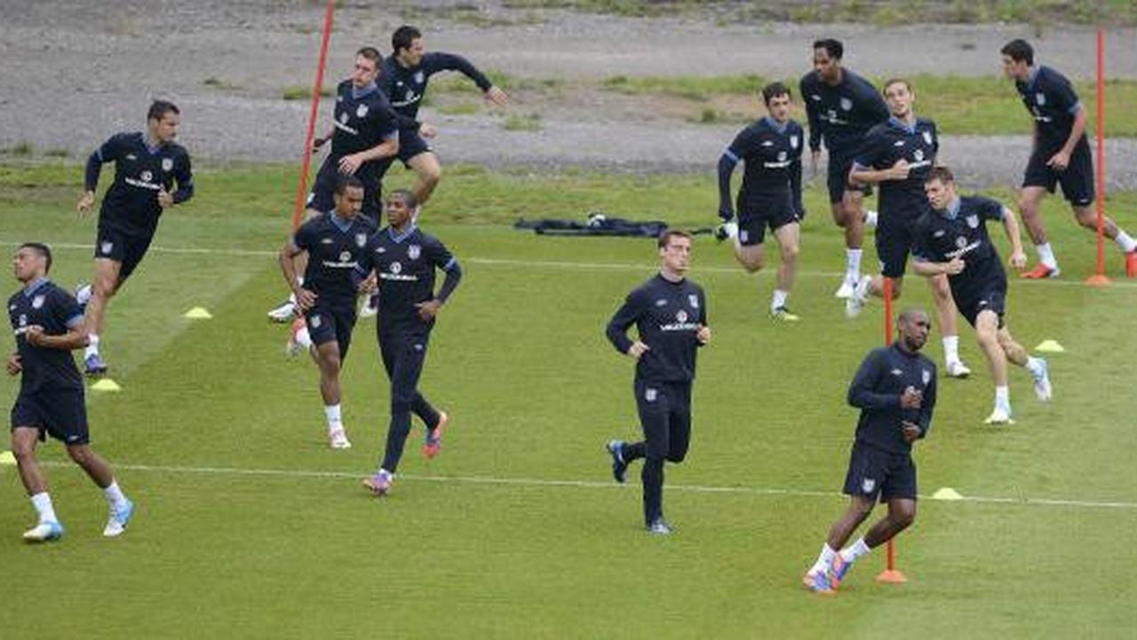 Latihan Inggris jelang lawan Italia