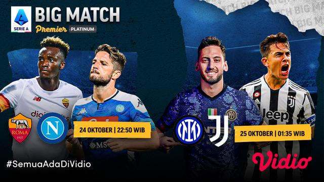 Link Live Streaming Big Match Liga Italia Serie A Matchday 9 di Vidio Malam Ini
