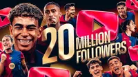 Barcelona Jadi Klub Olahraga Pertama yang Punya 20 Juta Subscriber YouTube