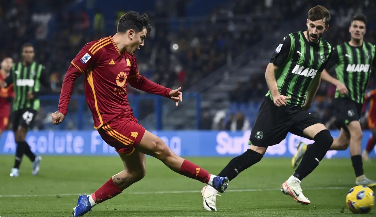 Sassuolo main cukup baik dan sempat unggul lebih dahulu melalui Matheus Henrique di babak pertama (25'). (Massimo Paolone /LaPresse via AP)