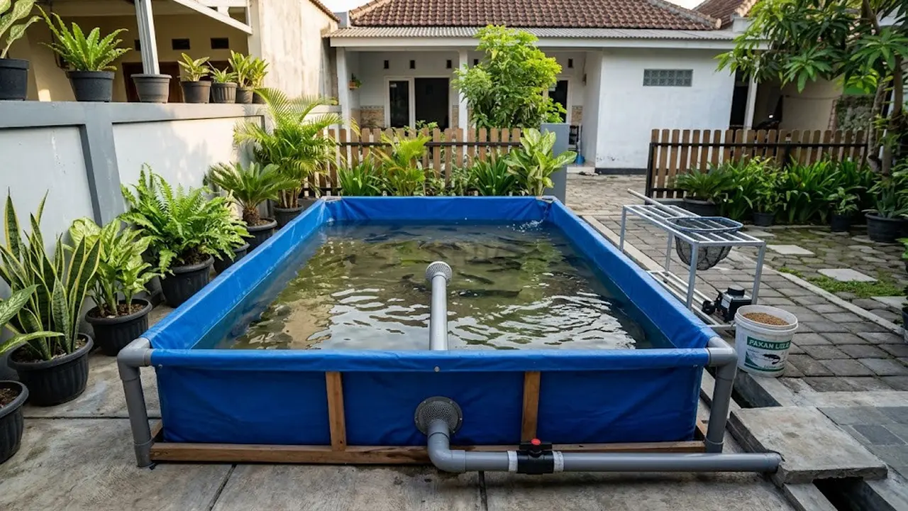 6 Ide Kolam Lele dengan Sistem Pembuangan Air, Bikin Perawatan Lebih Mudah