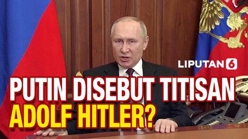 VIDEO: Akun Resmi Ukraina Unggah Foto Vladimir Putin dan Adolf Hitler