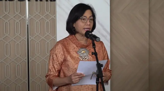 Menkeu Sri Mulyani usai penyampaikan Kerangka Ekonomi Makro dan Pokok-Pokok Kebijakan Fiskal (KEM PPKF) RAPBN 2025 di Rapat Paripurna DPR RI, Senin (20/5/2024). (Foto: Liputan6.com/Arief RH)