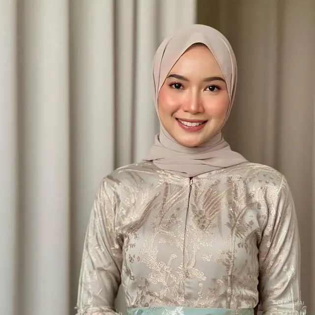 Setelan Kebaya Brokat Simpel