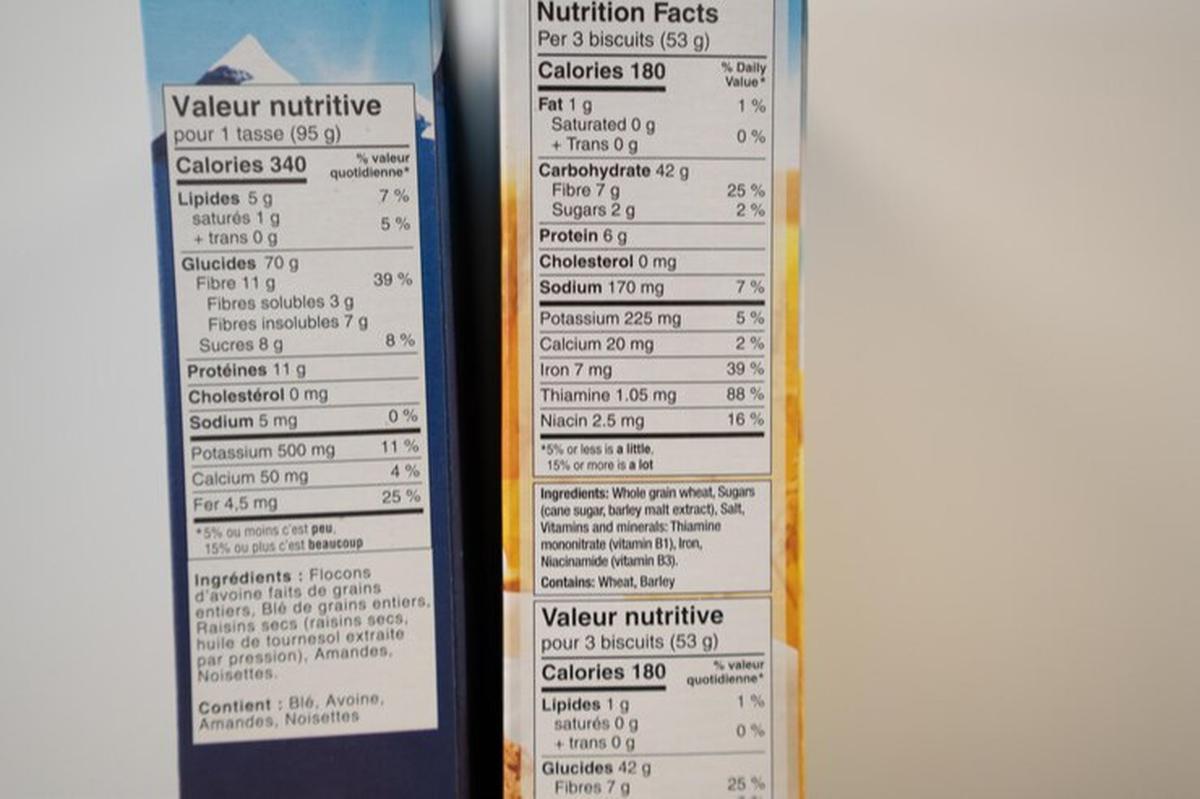 label nutrisi
