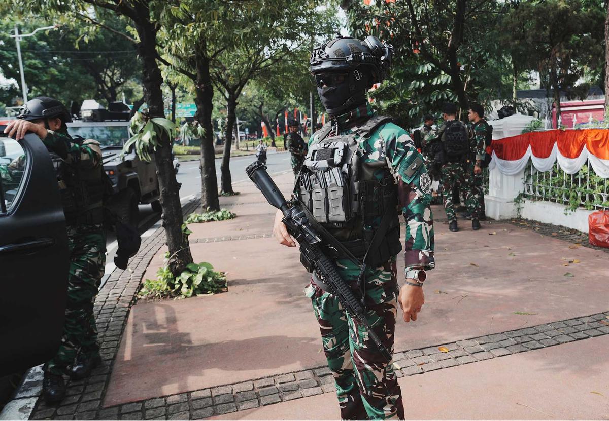 FOTO: Paska Demo Anarkis, TNI  Perketat Pengamanan Ibukota Jakarta