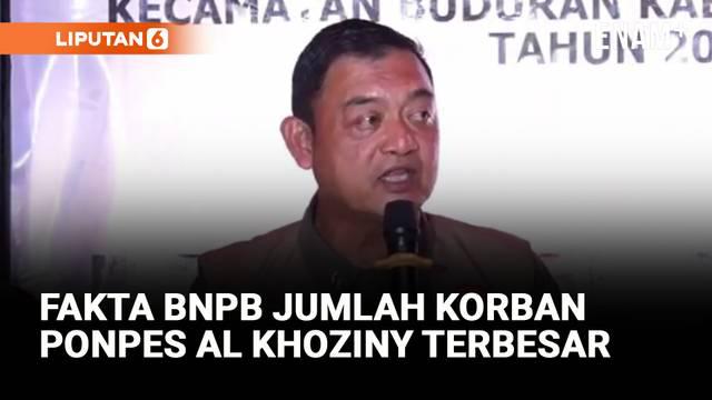 Badan Nasional Penanggulangan Bencana atau BNPB melakukan pencarian korban tewas, robohnya Pondok Pesantren Al Khoziny, Buduran, Kabupaten Sidoarjo, Jawa Timur selesai hari ini, Senin (6/10).