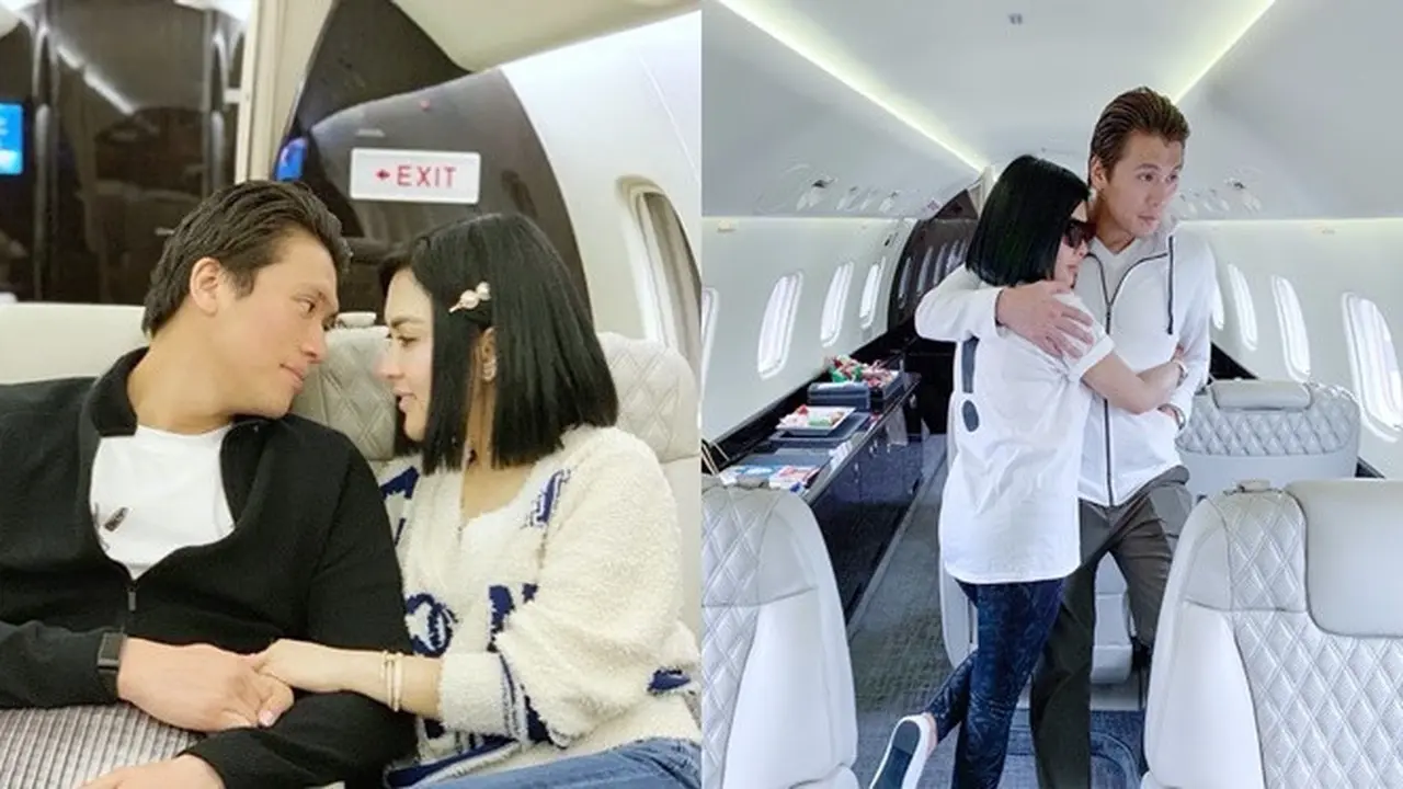 Selalu Mesra, Ini 6 Potret Mesra Syahrini dan Reino di Jet Pribadi