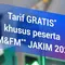 Pengumuman MRT Jakarta memberlakukan tarif gratis bagi peserta marathon untuk mendukung mobilitas masyarakat dan peserta Jakarta International Marathon (JAKIM) 2026. (Antara)