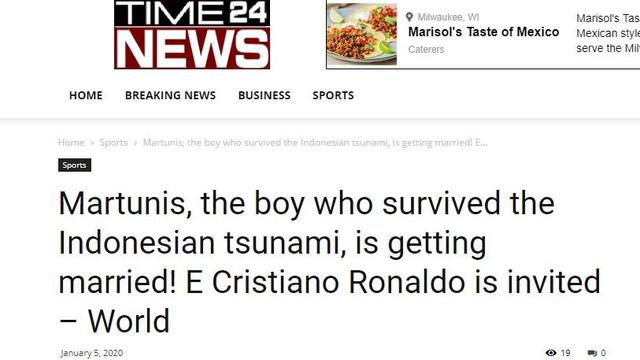 Berita Martunis, Sumber: time24