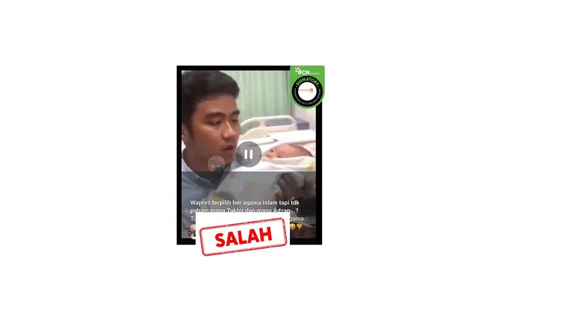 Cek fakta video Gibran kumandangkan takbir