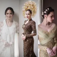 Tampilan cantik bercahaya Enzy Storia saat mengenakan bridal robe dari Lace by ARTKEA. [Foto: IG/enzystoria.].