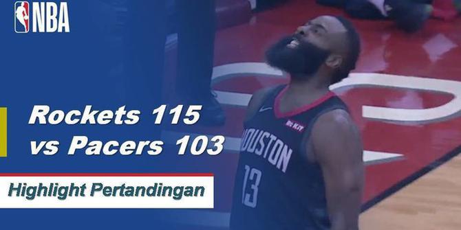 Cuplikan Hasil Pertandingan NBA : Rockets 115 vs Pacers 103