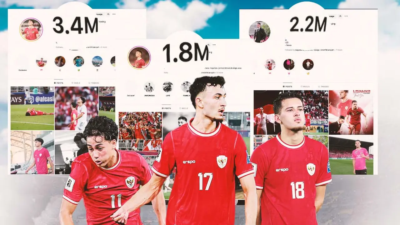 Ilustrasi - Follower IG Pemain Naturalisasi: Rafael Struick, Ivar Jenner, Justin Hubner
