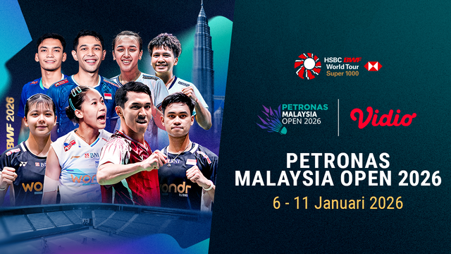 Saksikan Petronas Malaysia Open 2026 di Vidio. (dok. vidio.com)
