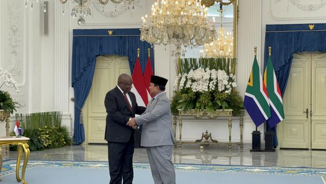 Presiden Prabowo Sambut Kunjungan Kenegaraan Presiden Afrika Selatan di Istana Merdeka