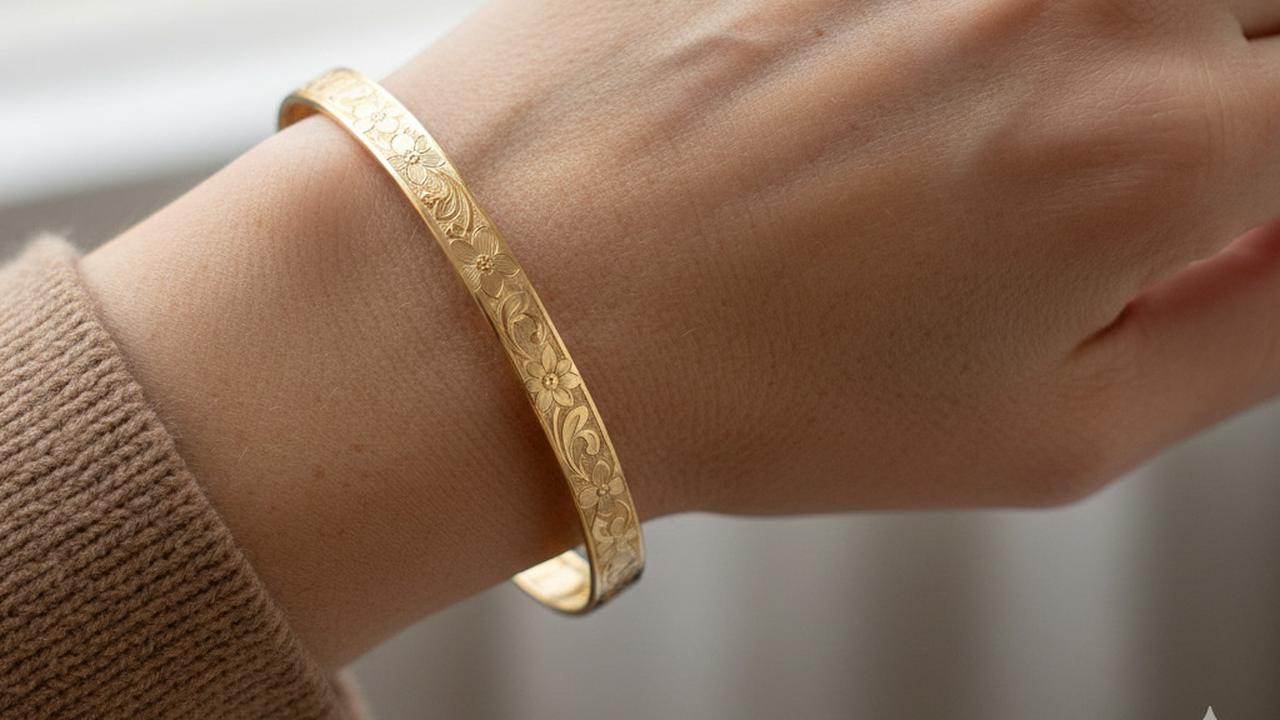 Gelang Emas Bangle Tipis