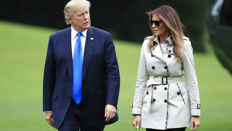 Presiden Donald Trump dan sang istri, Melania Trump