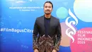 Chicco Jerikho saat dinobatkan sebagai Duta FFI di Jakarta, Senin (23/9/2019). (Daniel Kampua/Fimela.com)