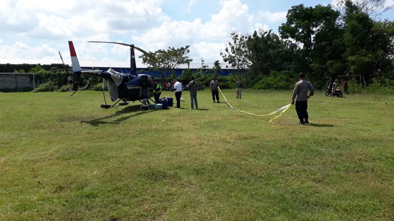GPS Rusak, Helikopter BNPB Mendarat Darurat di Grobogan Jawa Tengah